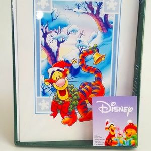 Holiday christmas cards mickey mouse and tiger